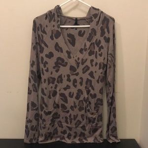 Styleholic Leopard Animal Print Hooded Sweater
